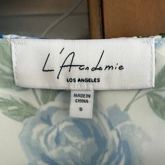 Revolve L'academie Floral Bodysuit Blouse Off The Shoulder Size Small Coquette - Picture 3 of 7